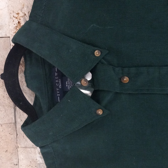 IVY CREW Classics Men's Long Sleeve Button-Down Green Thin Corduroy Shirt Sz XXL - Picture 10 of 16